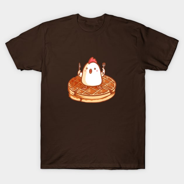 Chicken & Waffles T-Shirt by mschibious